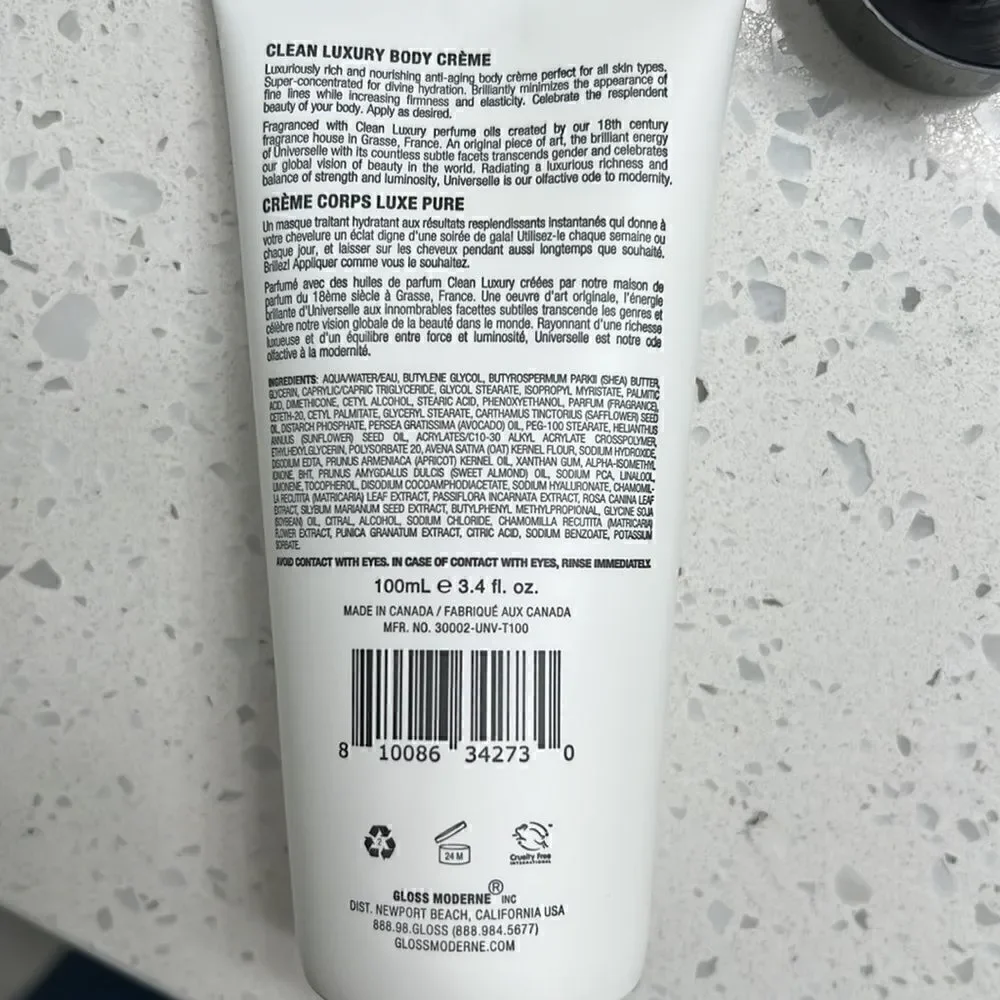 Gloss Moderne "Universelle" Vegan Clean luxury body cream Still sealed! - Picture 4 of 4